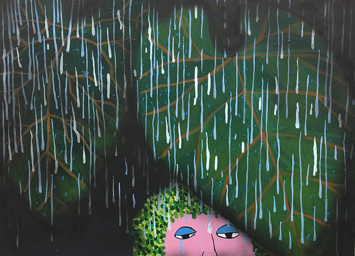 躲在葉子後的夢露02