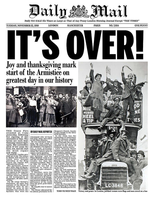 第一次大戰結束!