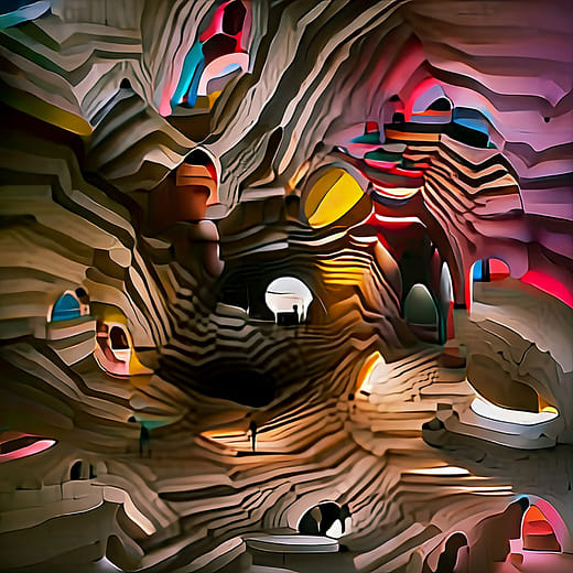 〈洞穴彩繪〉 (15/08/2021 GENAI FIRST)  Cave Painting (15/08/2021 GENAI FIRST)