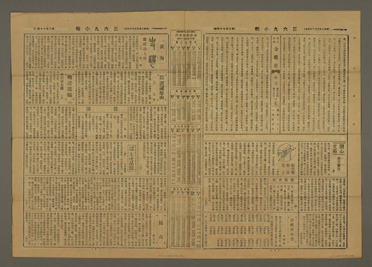 樂天會序，《三六九小報》第274號，1933年