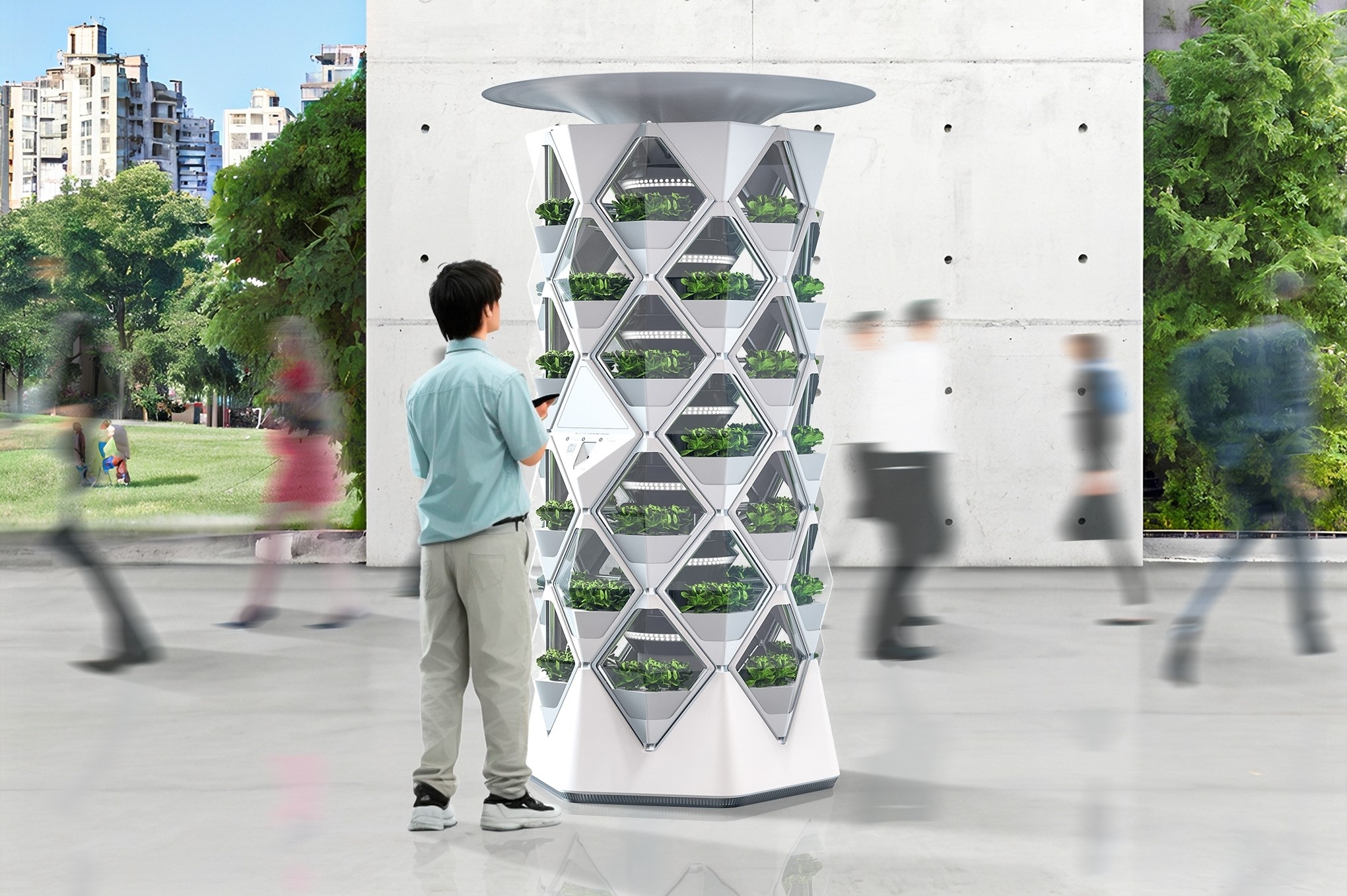 Ciplanty 都市共植水耕柱 - Co-planted Hydroponic Columns